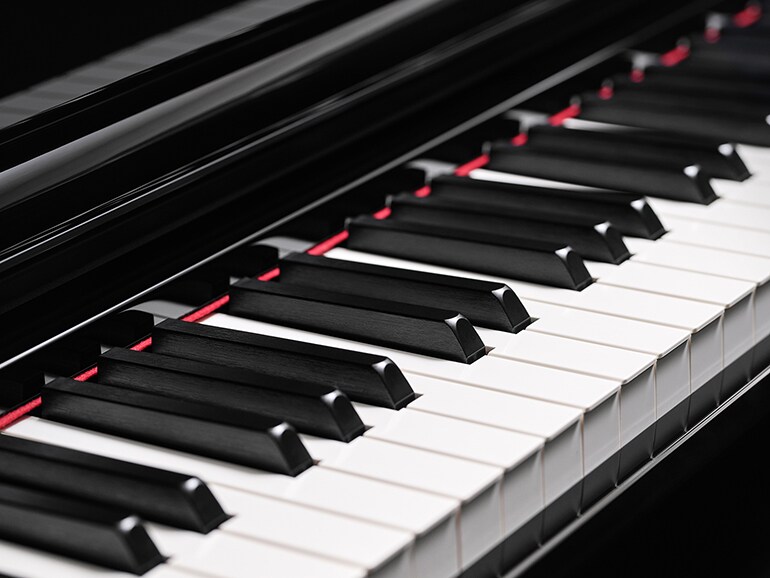 لقطة مقرّبة من لوحة مفاتيح ياماها غراند تاتش