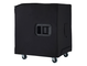 Yamaha Wheel Kit SPW-1 — منظر جانبي بزاوية: مثبتة على DXS18 مع Functional Speaker Cover SPCVR-18S01 مثبت
