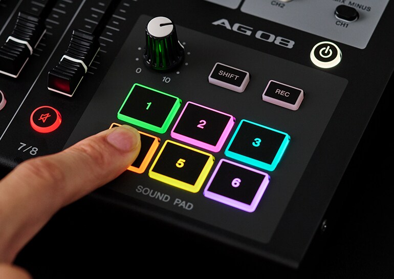 ياماها AG08: ستّ لوحات صوتية (Sound Pads) لإضافة المؤثرات