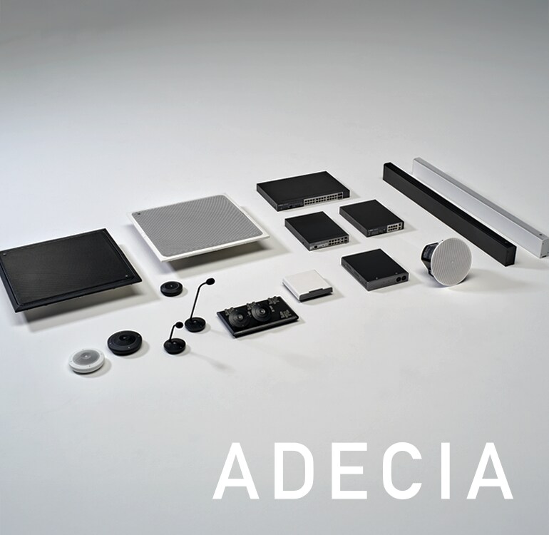 Full lineup of ADECIA family products displayed together