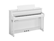 Diagonal side view of the Yamaha Clavinova CLP-875WH