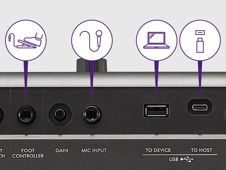 The PSR-I610 connection terminals