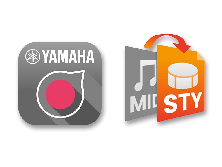 Icons for the Rec'n'Share and MIDI Song to Style apps