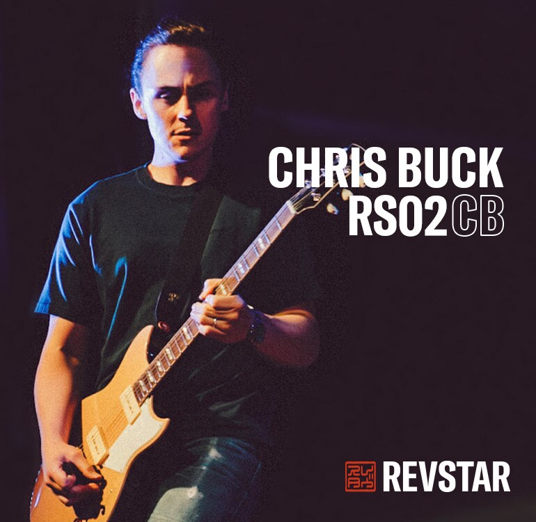 Chris Buck performing on his Signature Revstar RS02CB
