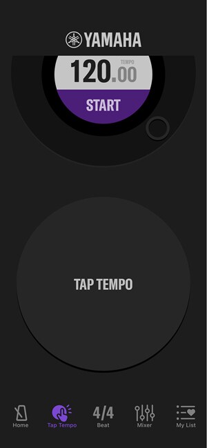 The large tapping area makes it simple to check the tempo