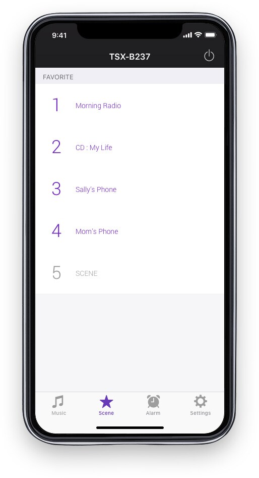 One touch to your favorite music
